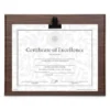 DAX Plaque With Metal Clip, Wood, 8.5 X 11 Insert, Walnut