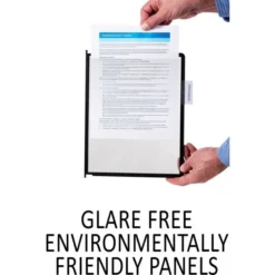 Durable InstaView Expandable Desktop Reference System, 10 Panels, Black Borders -office furniture sale a5b7af9e9aa459caca604a845b306fb3c8