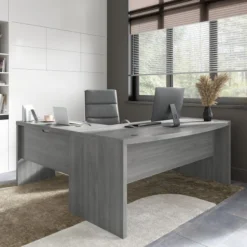 Office By Kathy Ireland Echo 72W Bow Front L Shaped Desk In Modern Gray 10 Office By Kathy Ireland Echo 72W Bow Front L Shaped Desk In Modern Gray -office furniture sale a612a0568455dbd6c201f684df434adf02