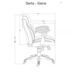 Serta Smart Layers Siena Bonded Leather Mid-Back Manager's Chair, Black -office furniture sale a61d96e74e8106191ea58de3a1e093019c