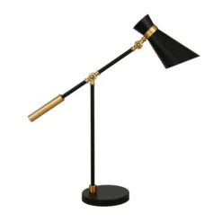 Rex 30" Tall Two-Tone Table Lamp With Metal Shade In Black/Brass/Black 11 Rex 30" Tall Two-Tone Table Lamp With Metal Shade In Black/Brass/Black -office furniture sale a61e3e7c50a8bbc704e4a1709d939fab54