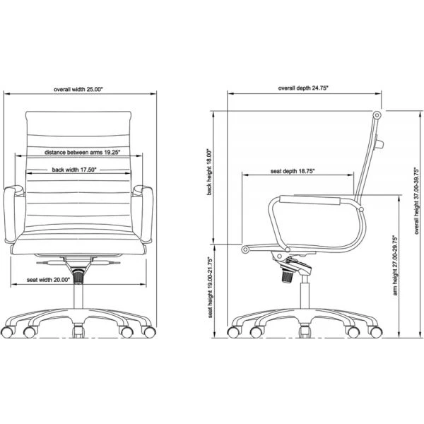 Lorell Modern Management Office Chair 2 Lorell Modern Management Office Chair - Image 2