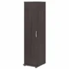 Bush Business Furniture Universal Tall Narrow Storage Cabinet With Door And Shelves In Storm Gray