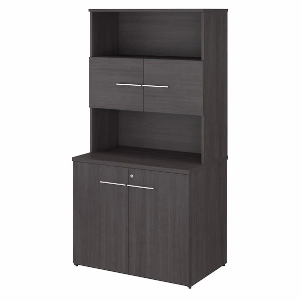 Bush Business Furniture Office 500 36W Tall Storage Cabinet With Doors And Shelves In Storm Gray 1 Bush Business Furniture Office 500 36W Tall Storage Cabinet With Doors And Shelves In Storm Gray