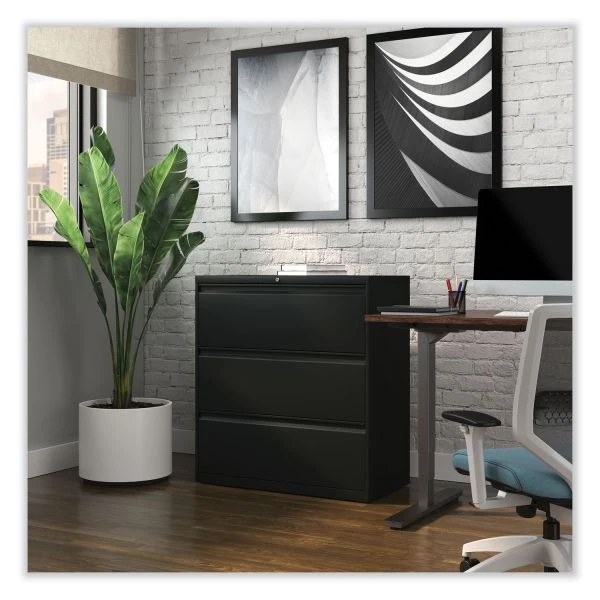 Alera Lateral File, 3 Legal/Letter/A4/A5-Size File Drawers, Black, 36" X 18.63" X 40.25" 7 Alera Lateral File, 3 Legal/Letter/A4/A5-Size File Drawers, Black, 36" X 18.63" X 40.25" - Image 7
