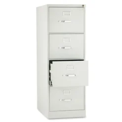 HON 510 Series 4-Drawer Vertical Metal File Cabinet, Legal, 52" Height, Full-Suspension, Light Gray