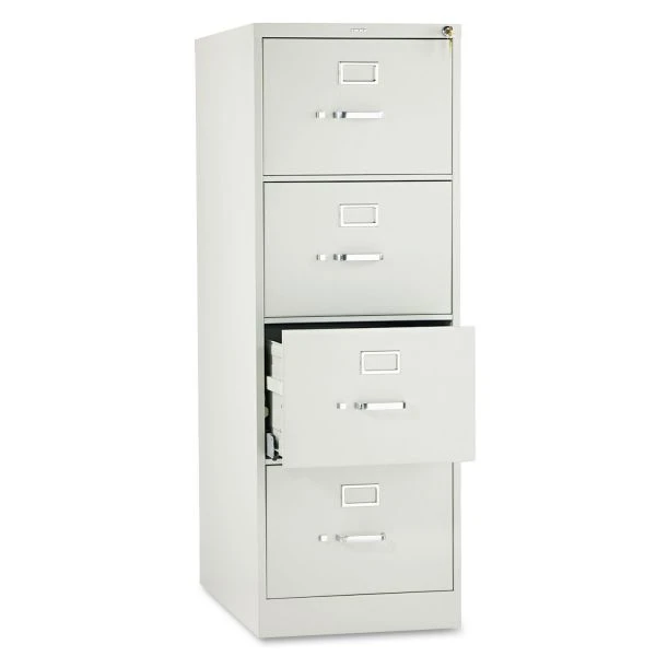 HON 510 Series 4-Drawer Vertical Metal File Cabinet, Legal, 52" Height, Full-Suspension, Light Gray 1 HON 510 Series 4-Drawer Vertical Metal File Cabinet, Legal, 52" Height, Full-Suspension, Light Gray