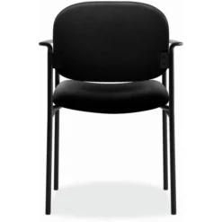 HON VL616 Stacking Guest Chair With Arms, Fabric Upholstery, 23.25" X 21" X 32.75", Black Seat, Black Back, Black Base -office furniture sale a70ccc12b4c27617cafee18ea62d8c869b