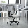 Kale High Back Designer White Mesh Executive Swivel Ergonomic Office Chair With Adjustable Arms