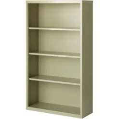 Lorell Fortress Series 4-Shelf Steel Bookcase