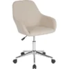 Cortana Home And Office Mid-Back Chair In Beige Fabric