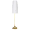 Yana 60" Tall Floor Lamp With Fabric Shade In Brass/White