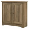 Bush Furniture Cabot Small Storage Cabinet With Doors In Reclaimed Pine