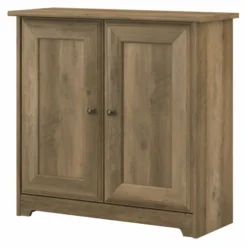 Bush Furniture Cabot Small Storage Cabinet With Doors In Reclaimed Pine