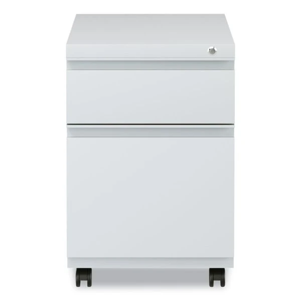 Alera File Pedestal With Full-Length Pull, Left Or Right, 2-Drawers: Box/File, Legal/Letter, Light Gray, 14.96" X 19.29" X 21.65" 3 Alera File Pedestal With Full-Length Pull, Left Or Right, 2-Drawers: Box/File, Legal/Letter, Light Gray, 14.96" X 19.29" X 21.65" - Image 3