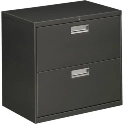 HON 600 Series Two-Drawer Lateral File, Letter/Legal/A4, 30w X 18d, Charcoal