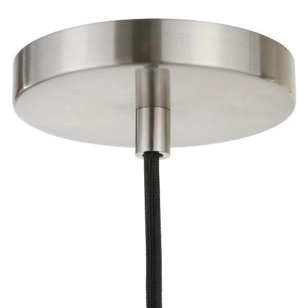 Zariza 8" Wide Pendant With Glass Shade In Brushed Nickel /Clear 6 Zariza 8" Wide Pendant With Glass Shade In Brushed Nickel /Clear - Image 6