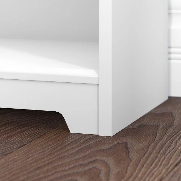 Bush Furniture Cabot Tall 5 Shelf Bookcase In White 4 Bush Furniture Cabot Tall 5 Shelf Bookcase In White - Image 4