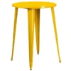 Philip Commercial Grade 30" Round Yellow Metal Indoor-Outdoor Bar Height Table