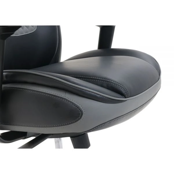 Shaquille O'Neal Nereus Ergonomic Bonded Leather High-Back Executive Chair, Black 2 Shaquille O'Neal Nereus Ergonomic Bonded Leather High-Back Executive Chair, Black - Image 2