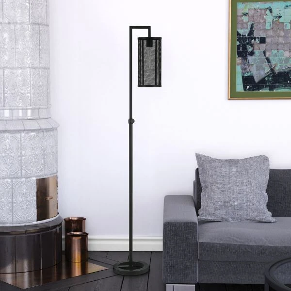 Parthen 69.5" Tall Floor Lamp With Metal Mesh Shade In Blackened Bronze/Blackened Bronze 5 Parthen 69.5" Tall Floor Lamp With Metal Mesh Shade In Blackened Bronze/Blackened Bronze - Image 5