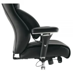 Modern Comfort Keera Bonded Leather Mid-Back Manager's Chair, Onyx/Chrome, BIFMA Certified -office furniture sale ab01519d1438cb687fb9d571dfc492d784