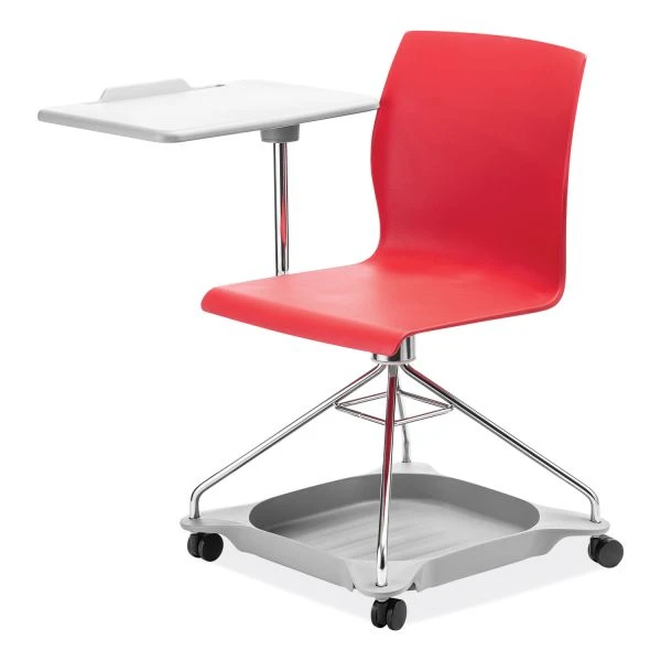 NPS CoGo Mobile Tablet Chair, Supports Up To 440 Lb, 18.75" Seat Height, Red Seat/Back, Chrome Frame, Ships In 1-3 Business Days 3 NPS CoGo Mobile Tablet Chair, Supports Up To 440 Lb, 18.75" Seat Height, Red Seat/Back, Chrome Frame, Ships In 1-3 Business Days - Image 3