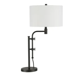 Polly Height-Adjustable Table Lamp With Fabric Shade In Blackened Bronze/White 7 Polly Height-Adjustable Table Lamp With Fabric Shade In Blackened Bronze/White -office furniture sale abaffcde678c611465c805257cd5a30183