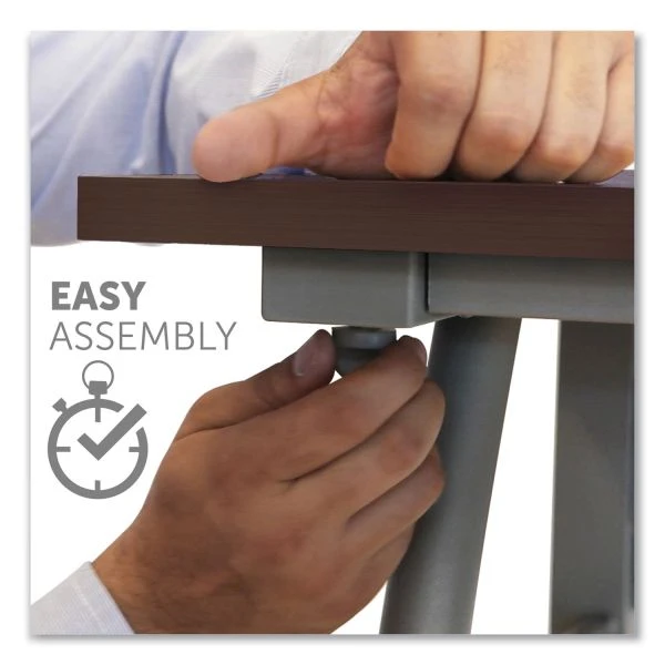 Linea Italia Trento Line Rectangular Desk, 59.13" X 23.63" X 29.5", Mocha 5 Linea Italia Trento Line Rectangular Desk, 59.13" X 23.63" X 29.5", Mocha - Image 5