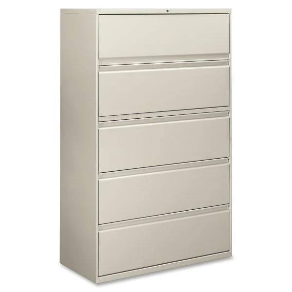 HON Brigade 800 Series 5-Drawer Lateral File Cabinet, Letter/Legal/A4, 42" Wide, Light Gray 1 HON Brigade 800 Series 5-Drawer Lateral File Cabinet, Letter/Legal/A4, 42" Wide, Light Gray