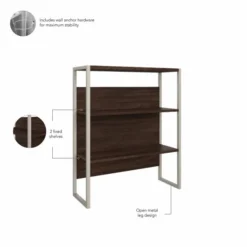 Bush Business Furniture Hybrid 36W Bookcase Hutch In Black Walnut -office furniture sale aceafe6652cfc80aa308b70b0ec9c15a8c