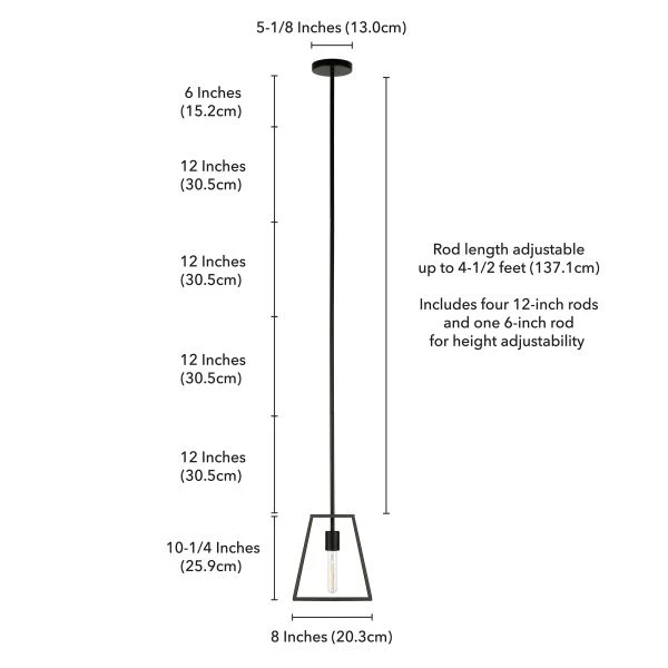 Rhom 8" Wide Open-Framed Pendant In Blackened Bronze/No Shade 4 Rhom 8" Wide Open-Framed Pendant In Blackened Bronze/No Shade - Image 4