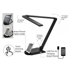 Extendable LED Task Lamp, Adjustable, 25"H, Black -office furniture sale ad5ab34ed963a6bdc4085580cd4ad8d180