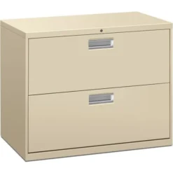HON Brigade 600 Series Lateral File, 2 Legal/Letter-Size File Drawers, Putty, 36" X 18" X 28"
