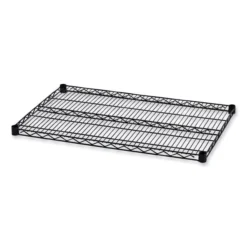 Alera Industrial Wire Shelving Extra Wire Shelves, 36w X 24d, Black, 2 Shelves/Carton