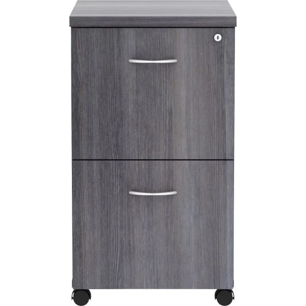 Lorell Weathered Charcoal Laminate Desking Pedestal - 2-Drawer 7 Lorell Weathered Charcoal Laminate Desking Pedestal - 2-Drawer - Image 7