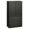 HON Brigade 800 Series Lateral File Cabinet, Letter/Legal/A4, 36" Wide, Charcoal