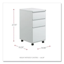 Alera File Pedestal With Full-Length Pull, Left/Right, 3-Drawers: Box/Box/File, Legal/Letter, Light Gray, 14.96" X 19.29" X 27.75" 13 Alera File Pedestal With Full-Length Pull, Left/Right, 3-Drawers: Box/Box/File, Legal/Letter, Light Gray, 14.96" X 19.29" X 27.75" -office furniture sale b000aa0a4d52655786551707c52b0279ba