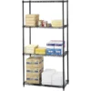 Safco Commercial Wire Shelving, Four-Shelf, 36w X 18d X 72h, Black