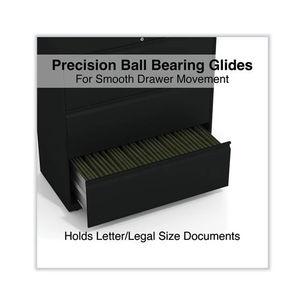 Alera Lateral File, 3 Legal/Letter/A4/A5-Size File Drawers, Black, 36" X 18.63" X 40.25" 5 Alera Lateral File, 3 Legal/Letter/A4/A5-Size File Drawers, Black, 36" X 18.63" X 40.25" - Image 5