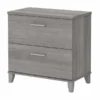 Bush Furniture Somerset 2 Drawer Lateral File Cabinet In Platinum Gray
