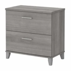 Bush Furniture Somerset 2 Drawer Lateral File Cabinet In Platinum Gray