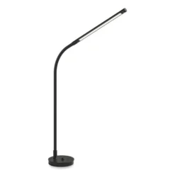 Safco Resi LED Desk Lamp, Gooseneck, 18.5' High, Black, Ships In 1-3 Business Days