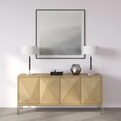 Simone 25" Tall 2-Light Table Lamp With Fabric Shade In Black/Polished Nickel/White -office furniture sale b0ef6194335b29acf9da5ac0f27a3d12cd