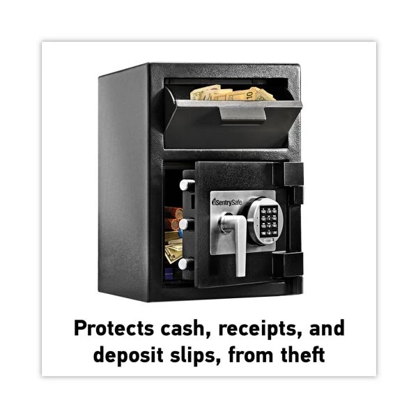 Sentry Safe Digital Depository Safe, Large, 0.94 Cu Ft, 14w X 15.6d X 20h, Black 2 Sentry Safe Digital Depository Safe, Large, 0.94 Cu Ft, 14w X 15.6d X 20h, Black - Image 2