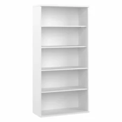 Bush Business Furniture Studio A Tall 5 Shelf Bookcase In White