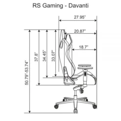 RS Gaming Davanti Faux Leather High-Back Gaming Chair, Black/Blue, BIFMA Certified -office furniture sale b1ad1082576f4acd5276feda49d88ca61d