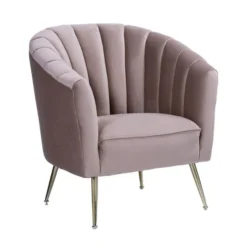 Rosemont Accent Chair In Blush And Gold