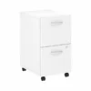 Bush Business Furniture Studio C 2 Drawer Mobile File Cabinet In White