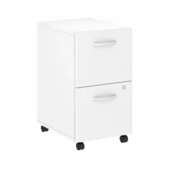 Bush Business Furniture Studio C 2 Drawer Mobile File Cabinet In White